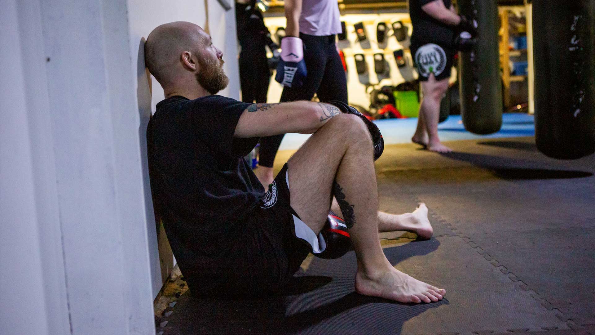 Man on krav maga training
